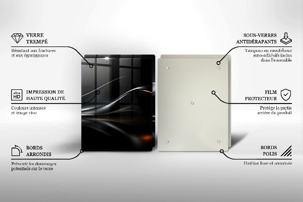 Sklenená doska na krájanie Abstraktný 3D dizajn