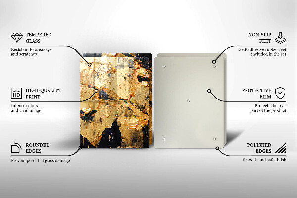 Kuchynská doska veľká zo skla Elegantná textúra laku