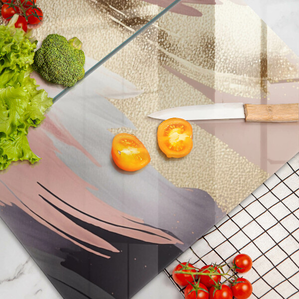 Kuchynská doska veľká zo skla Pastelové škvrny