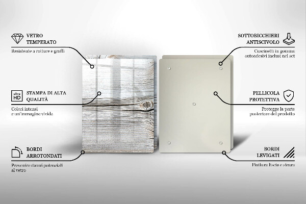 Kuchynská doska veľká zo skla Svetlá štruktúra dreva