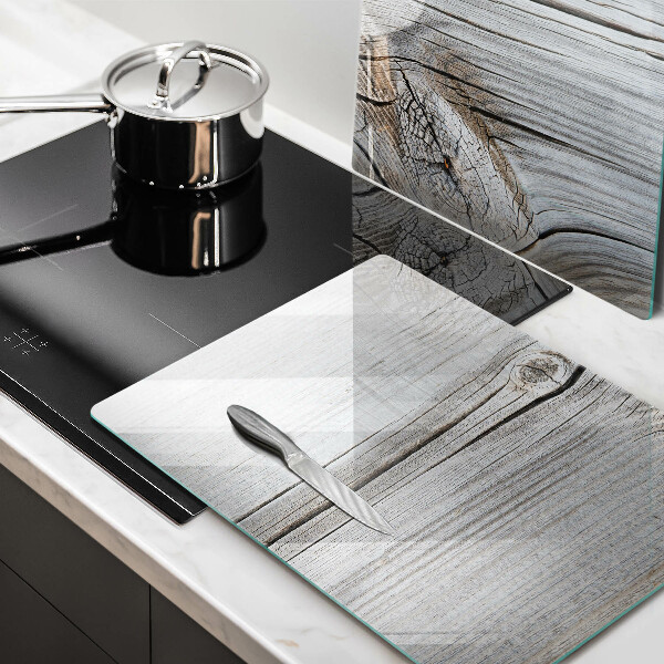 Kuchynská doska veľká zo skla Svetlá štruktúra dreva