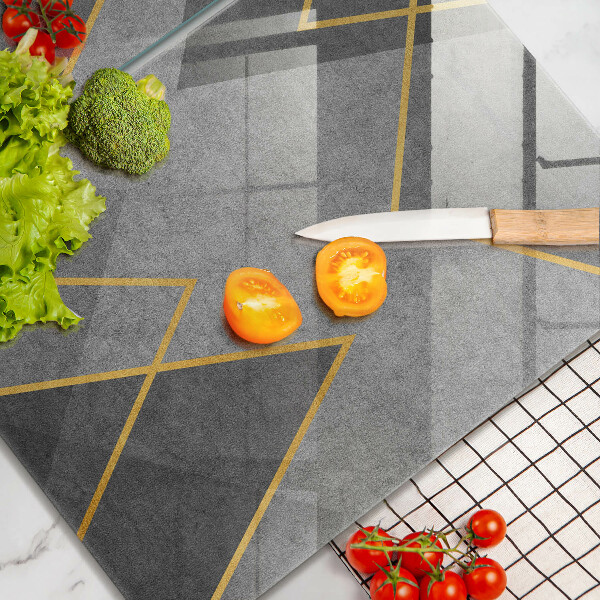 Kuchynská doska veľká zo skla Ostré tvary