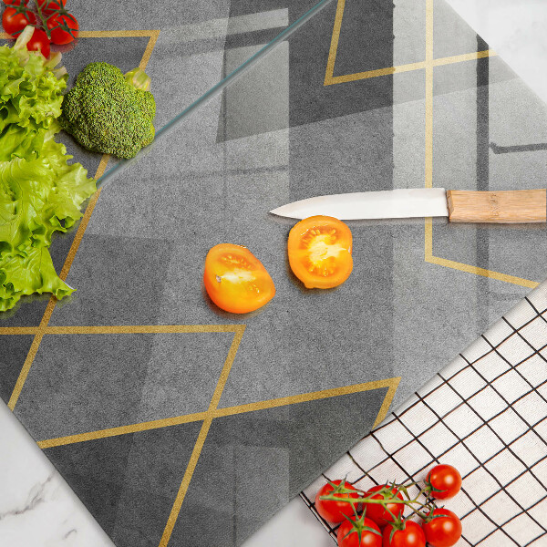 Kuchynská doska veľká zo skla Ostré tvary