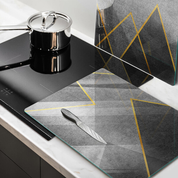 Kuchynská doska veľká zo skla Ostré tvary