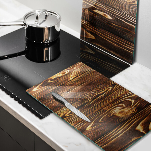 Kuchynská doska veľká zo skla Textúra dreva