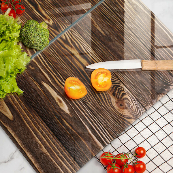 Kuchynská doska veľká zo skla Textúra dreva