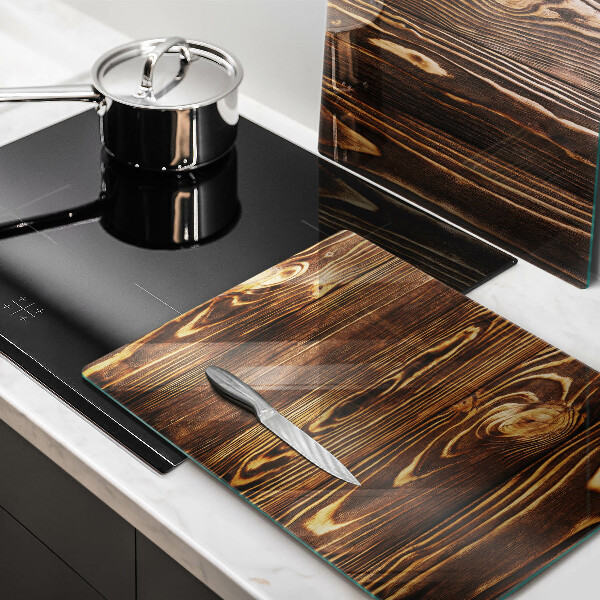 Kuchynská doska veľká zo skla Textúra dreva