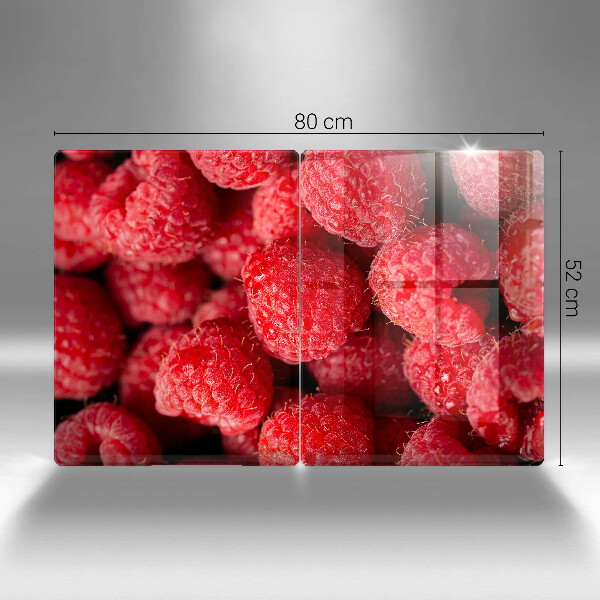 Kuchynská doska veľká zo skla Malinové ovocie