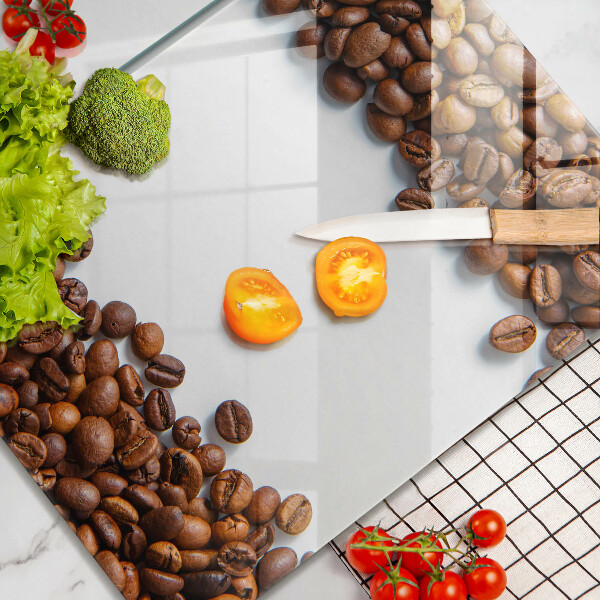 Kuchynská doska veľká zo skla Kávové zrná