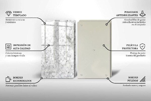 Kuchynská doska veľká zo skla Kryštály soli