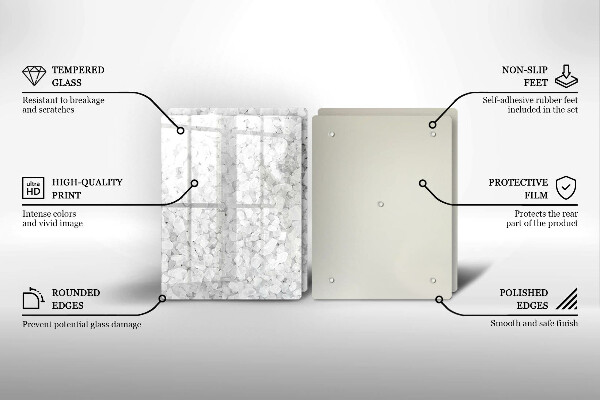 Kuchynská doska veľká zo skla Kryštály soli