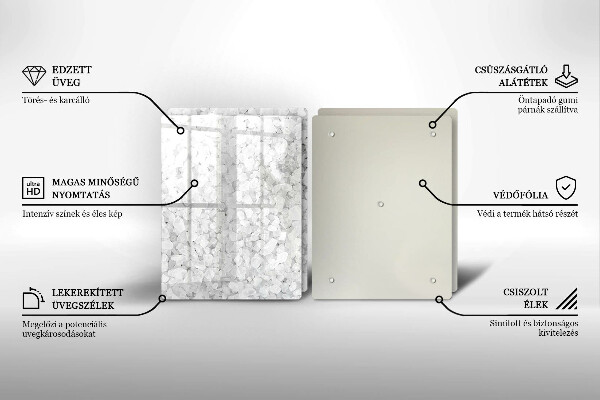 Kuchynská doska veľká zo skla Kryštály soli