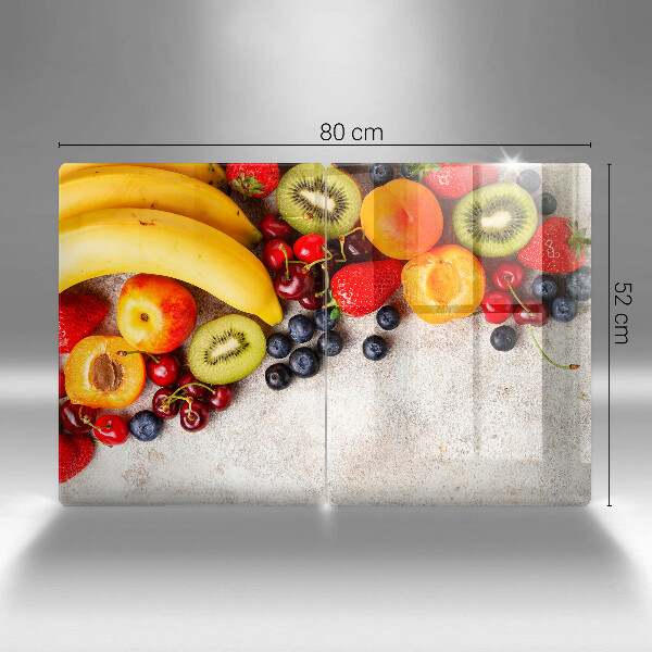 Kuchynská doska veľká zo skla Dovolenkové ovocie