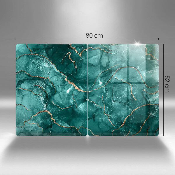 Kuchynská doska veľká zo skla Modrý mramor