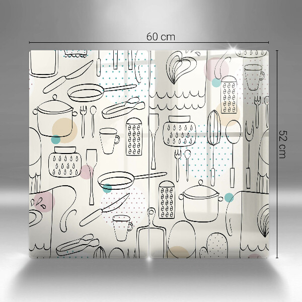 Kuchynská doska veľká zo skla Kuchynské doplnky