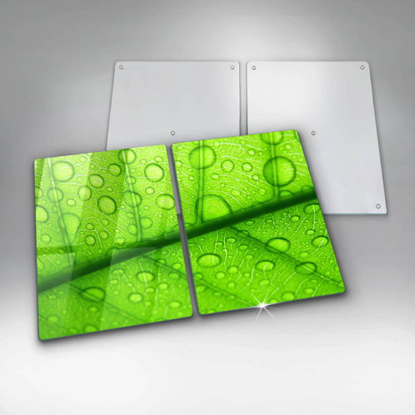 Kuchynská doska veľká zo skla Detailný záber na list