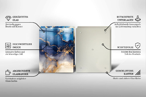 Kuchynská doska veľká zo skla Mramorová abstrakcia