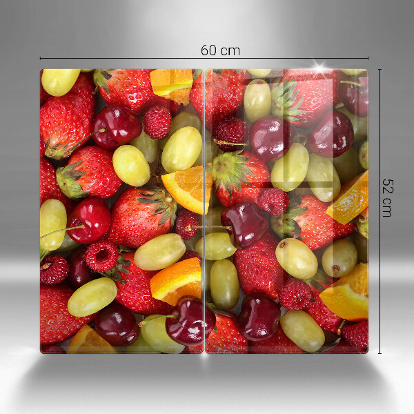 Kuchynská doska veľká zo skla Letné ovocie