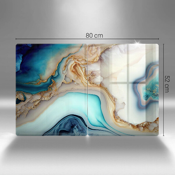 Kuchynská doska veľká zo skla Viacfarebný mramor