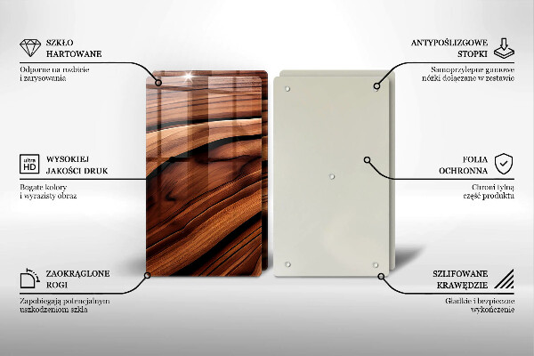 Kuchynská doska veľká zo skla Drevená konštrukcia