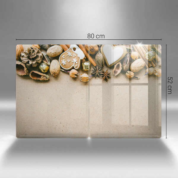 Kuchynská doska veľká zo skla vianočné dekorácie