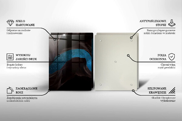 Kuchynská doska veľká zo skla Hviezdna obloha