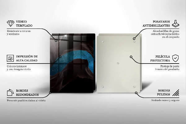 Kuchynská doska veľká zo skla Hviezdna obloha