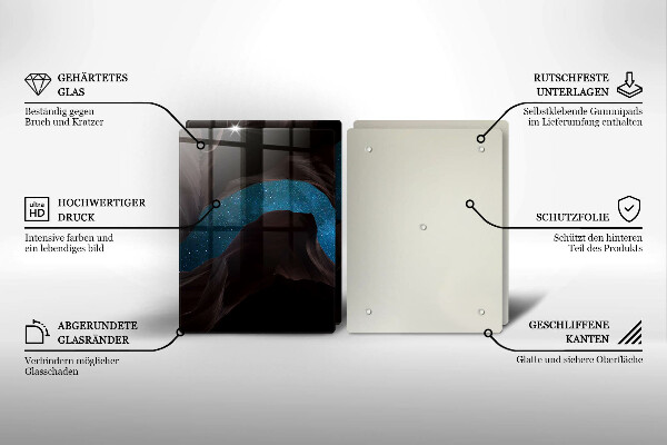 Kuchynská doska veľká zo skla Hviezdna obloha