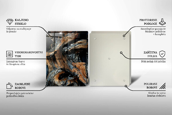 Kuchynská doska veľká zo skla Abstraktný vzor