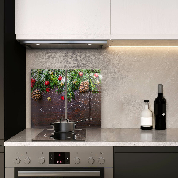 Kuchynská doska veľká zo skla Vianočná výzdoba