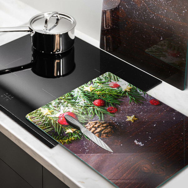 Kuchynská doska veľká zo skla Vianočná výzdoba