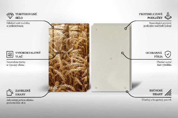 Kuchynská doska veľká zo skla Pole obilia