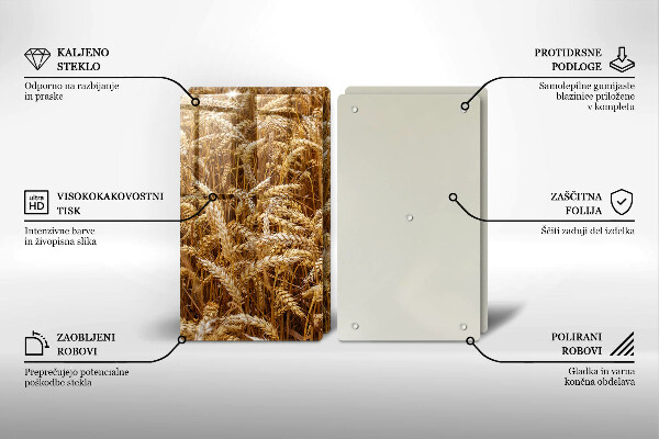 Kuchynská doska veľká zo skla Pole obilia