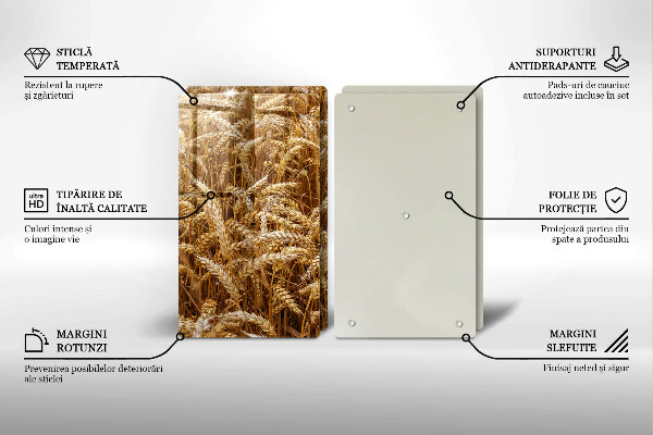 Kuchynská doska veľká zo skla Pole obilia