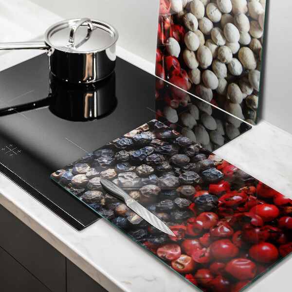 Kuchynská doska veľká zo skla Čierne korenie