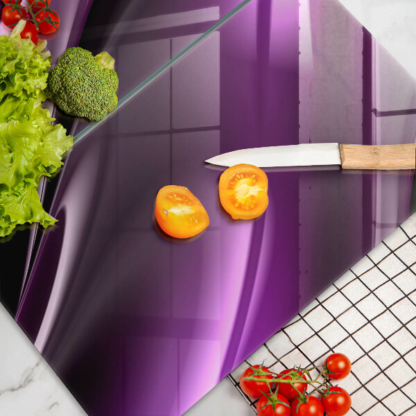 Kuchynská doska veľká zo skla Fialová abstrakcia