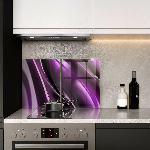 Kuchynská doska veľká zo skla Fialová abstrakcia