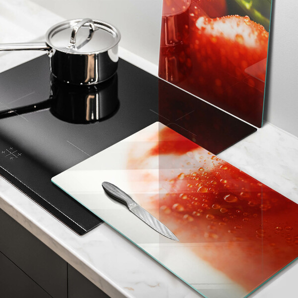 Kuchynská doska veľká zo skla paprika