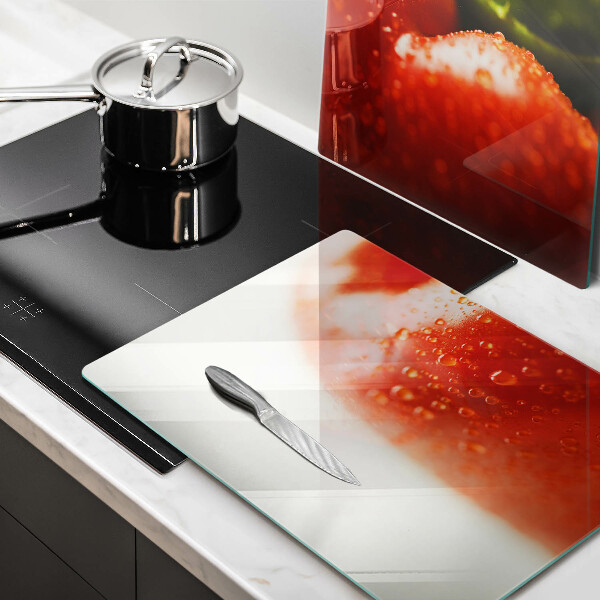 Kuchynská doska veľká zo skla paprika