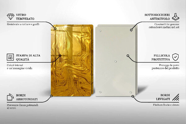 Kuchynská doska veľká zo skla Zlatá textúra