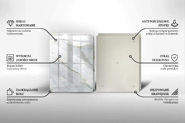 Kuchynská doska veľká zo skla Textúra kameňa