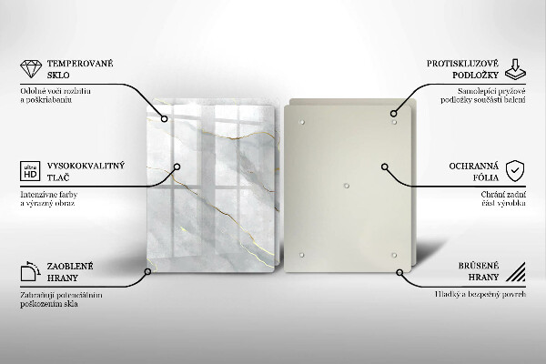 Kuchynská doska veľká zo skla Textúra kameňa