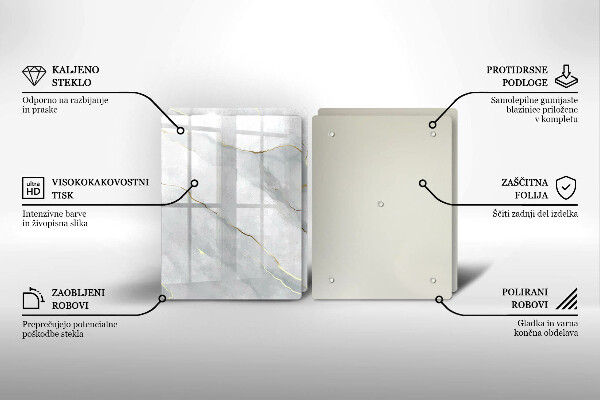 Kuchynská doska veľká zo skla Textúra kameňa