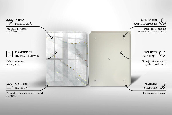 Kuchynská doska veľká zo skla Textúra kameňa