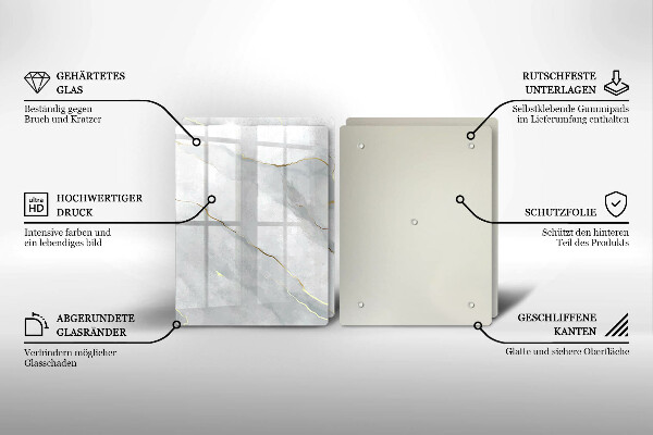 Kuchynská doska veľká zo skla Textúra kameňa