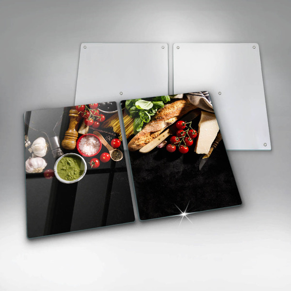 Kuchynská doska veľká zo skla Talianske prísady a koreniny