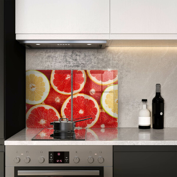 Kuchynská doska veľká zo skla Plátky grapefruitu