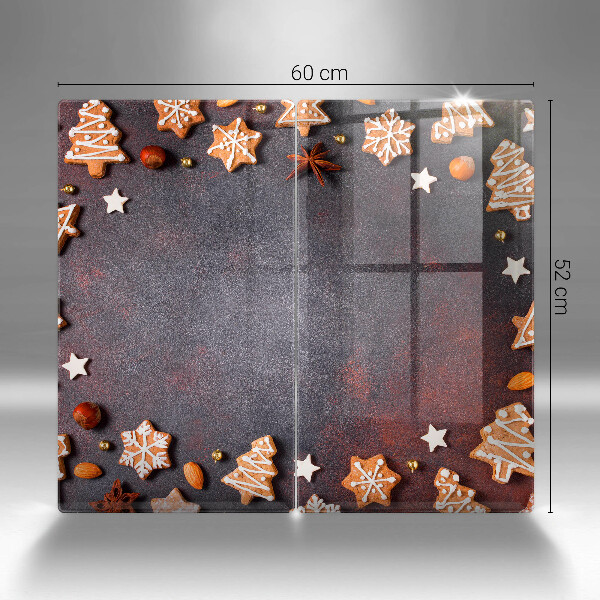 Kuchynská doska veľká zo skla Perníkové Vianoce