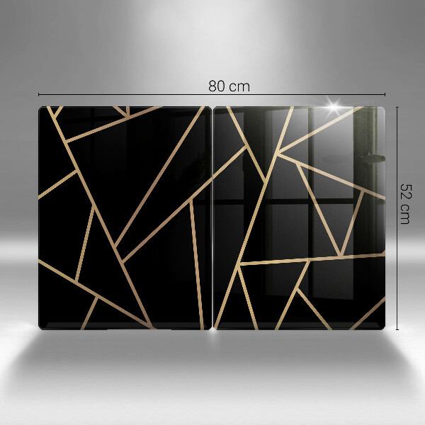 Kuchynská doska veľká zo skla Čierna abstrakcia