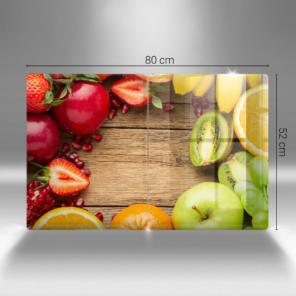 Kuchynská doska veľká zo skla Čerstvé ovocie